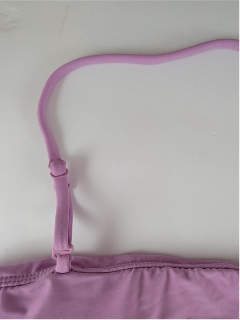 ROXY Purple Bandeau Adjustable Tankini Bikini Top Large - Picture 3 of 9